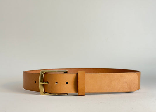 The Classic Wide Leather Belt | Natural
