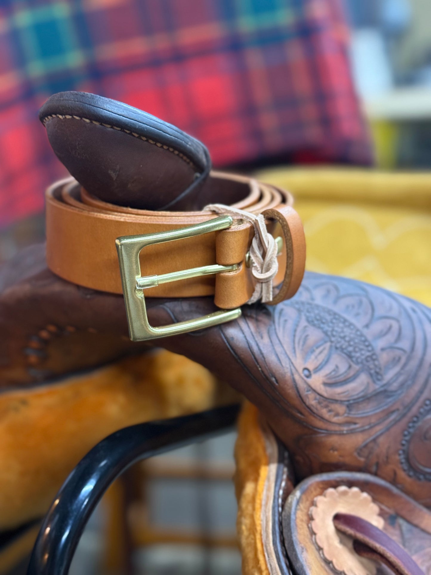 The Classic Wide Leather Belt | Saddle Tan